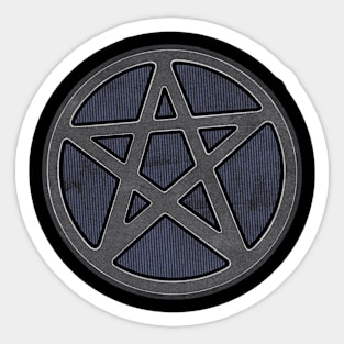 Grey Stone Effect Pentagram Sticker